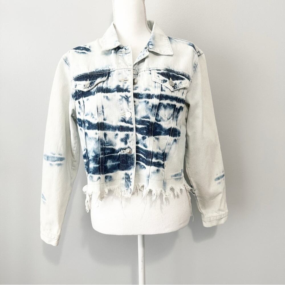Vigoss acid wash Jean jacket blue cropped denim 90s size medium NWT trucker